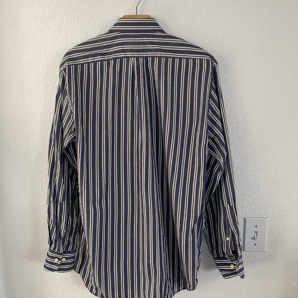 Men's Peter Millar Long Sleeve Button Down Shirt Size Medium Striped Multicolor - Picture 2 of 7